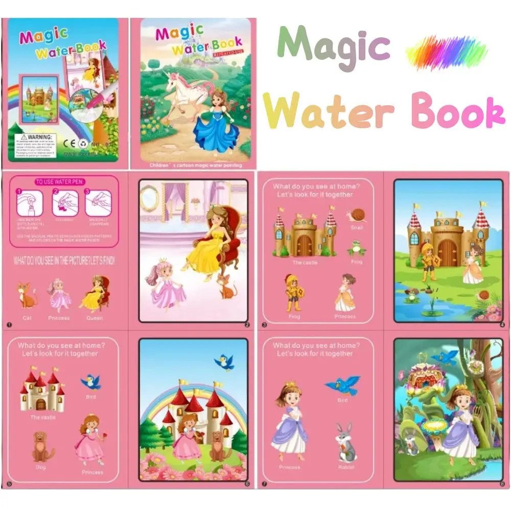 Early Education Toys for Kids Child education Reusable Coloring Book Magic Water Drawing Book Painting Drawing Toys Sensory gril