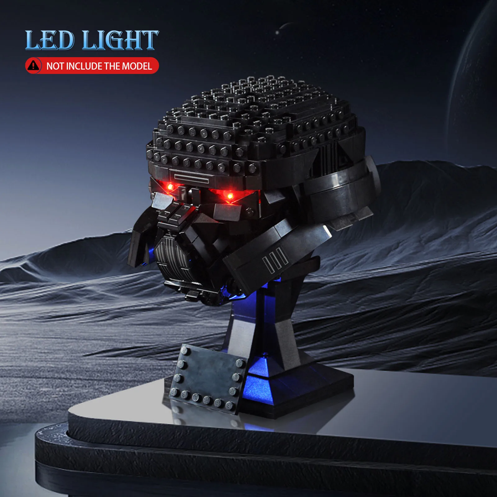 LYBMTWF LED Lighting Kit Compatible with Lego 75343 Dark Trooper Helmet (NOT Include The Model Bricks)