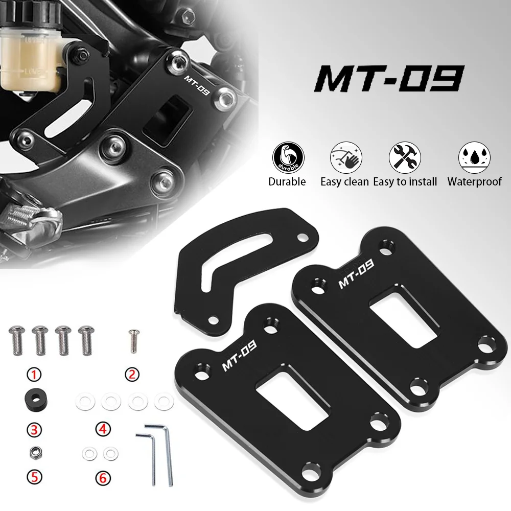 

For YAMAHA MT09 FZ09 MT 09 MT-09 2021 24 2025 Motorcycle accessories Rear Pedal Lowering Kit Passenger Foot Rest Supports Cover