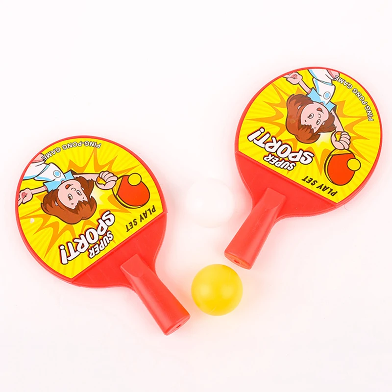 Children's Table Tennis Racket With 2 Ping Pong Balls Kids Outdoor Funny Sports Pingpong Training Hobbies Sporting Goods Toy