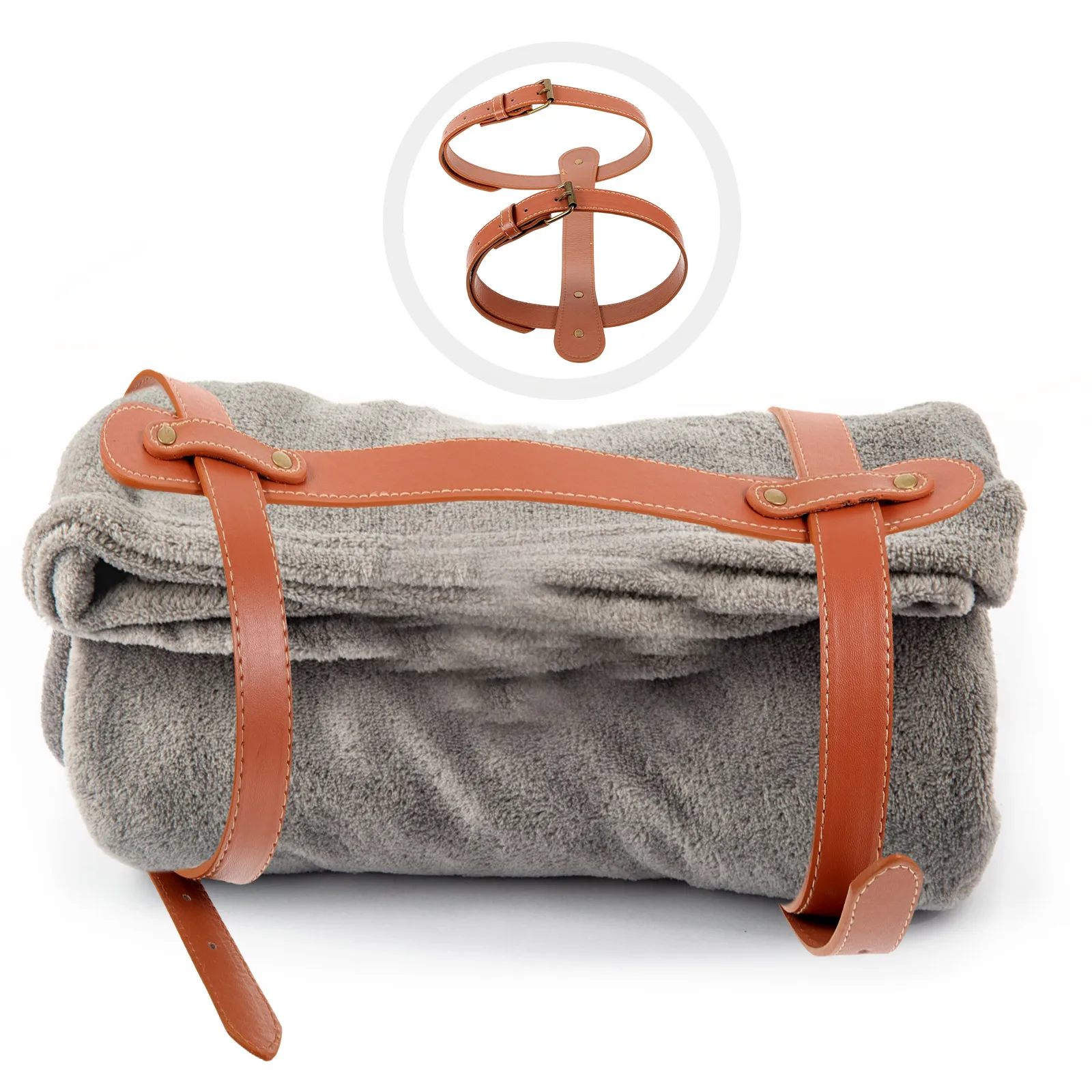 

Binding Strap 69cm Durable PU Buckle for Beach Mat Camping Outdoor Picnic Blanket Belt Floor Straps Adjustable Travel