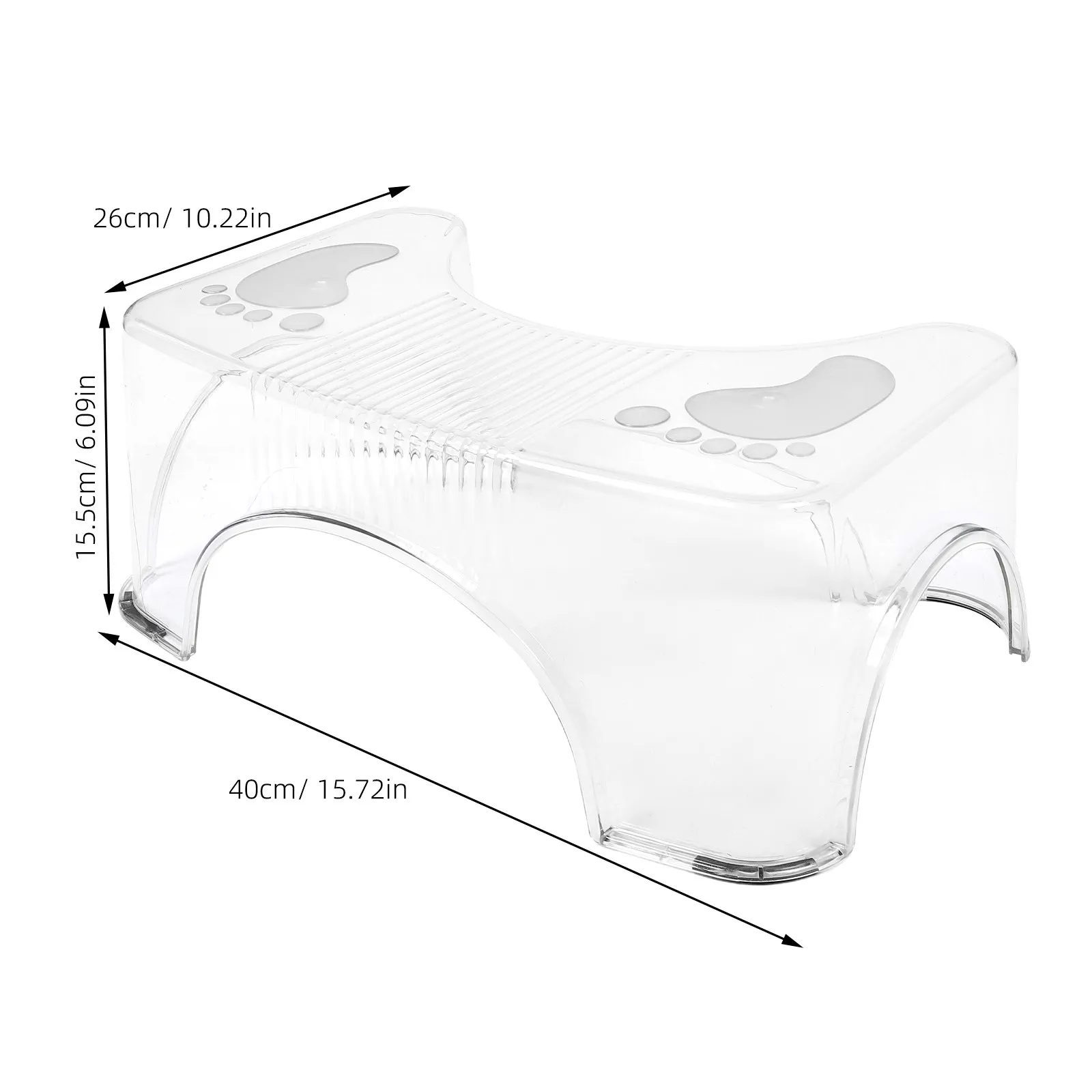 Clear Non-Slip Bathroom Toilet Step Stool Transparent Home Potty Training Foot Rest Stool Bathroom Supplies Toilet