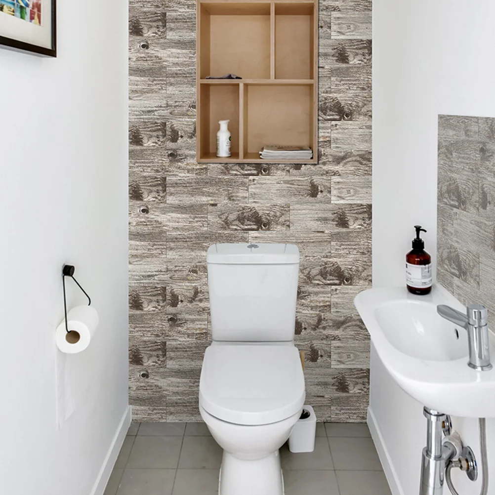 

9Pcs Waterproof Wall Tile Stickers Eva Wood Grain Peel Stick Wall Decals Home Kitchen Bathroom Decorative Tile Decal