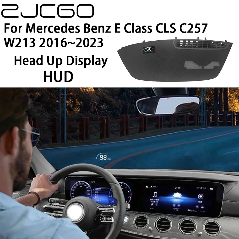 ZJCGO Auto HUD Display Projector Alarm Head Up Display Speedometer Windshield for Mercedes Benz E Class CLS C257 W213 2016~2023