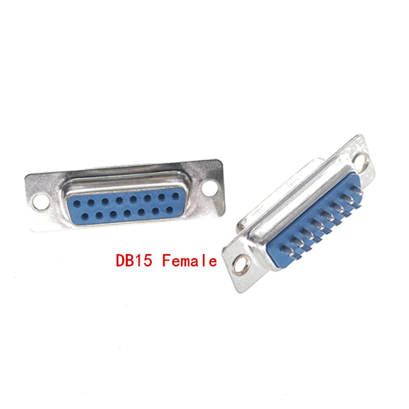 5PCS DB15 Blue Welded Connector RS232 Serial Port Socket 15PIN Male/Female D-SUB Adapter for Electronic Components Market