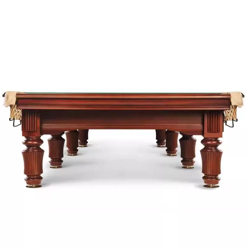 Professional-Grade Russian Pool Table 12-Foot Model 45mm Slate Top Narrow Pocket Design Ideal for Clubs/Home/Tournaments