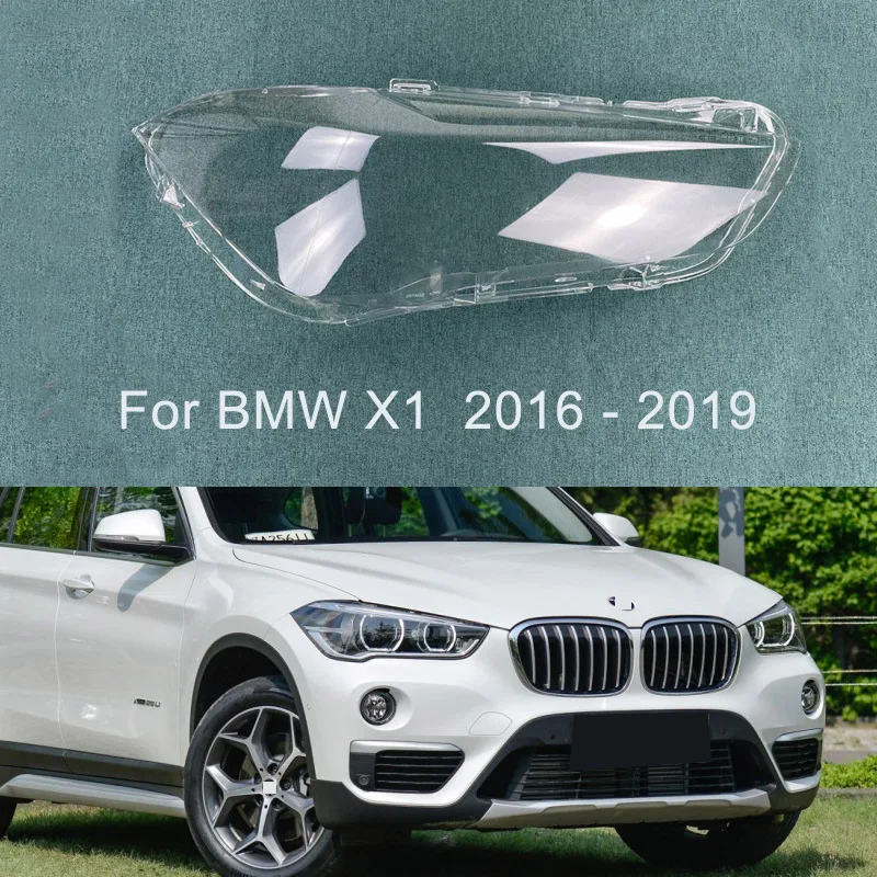 

Auto Light Case For BMW X1 F48 F49 2016 2017 2018 2019 Car Headlight Lens Cover Lampshade Glass Lampcover Caps Headlamp Shell