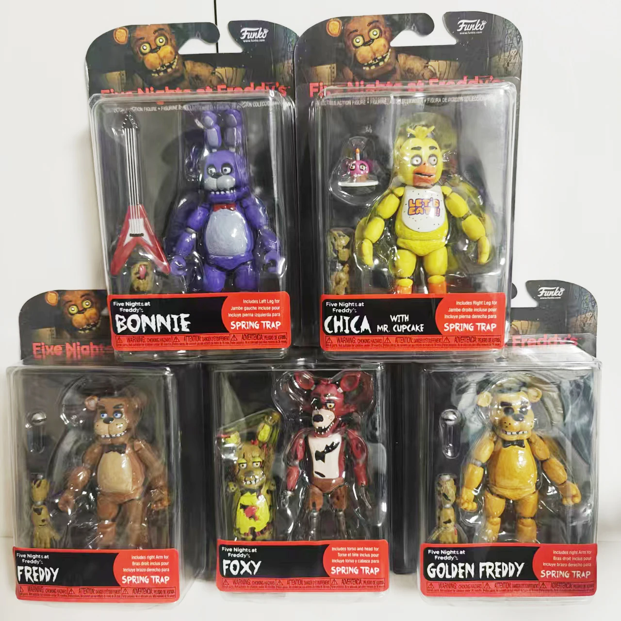 En stock, figuras de acción de Five Nights at Freddy's, Bonnie/Freddy/Chica/Foxy, juguetes de colección, regalos de cumpleaños para niños
