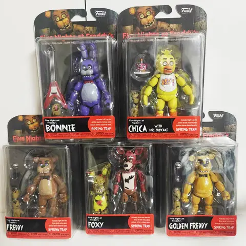 In Stock FNAF bear's midnight harem five nights Bonnie/Freddy/Chica/Foxy Action Figure Model Toys Birthday Children's Gifts