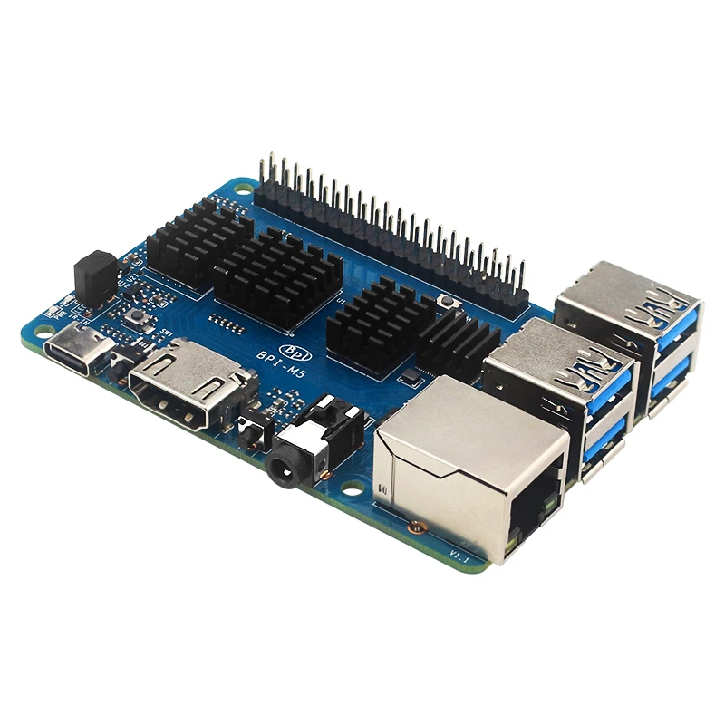 Banana Pi-ordenador BPI M5 de nueva generación, placa única, diseño de Chip Amlogic S905X3, 4GB de RAM, 16GB, eMMC, con 4 puertos USB 3,0