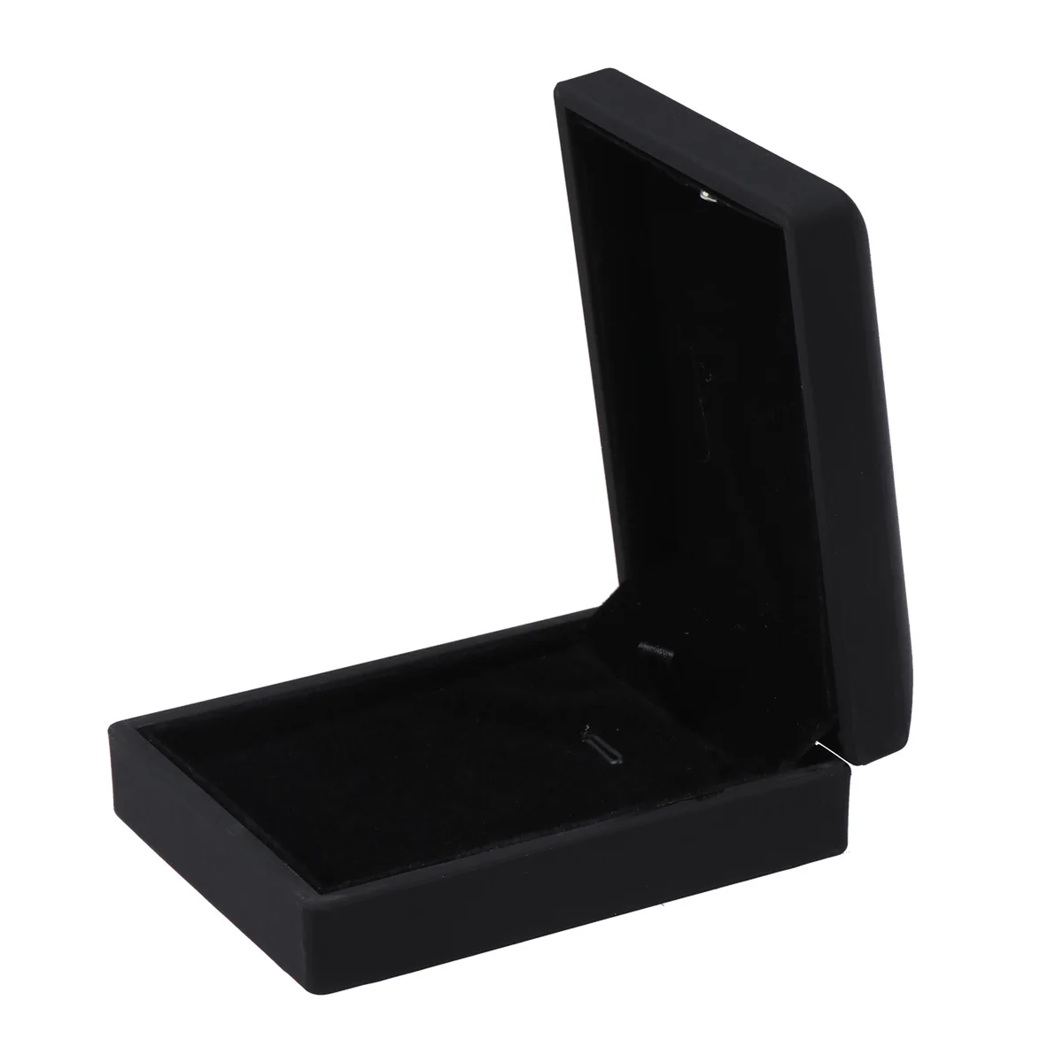 

LED Jewelry Box with Necklace Holder Black Pendant Lighted Dustproof Scratch Resistant Rubber Material Inside for Any