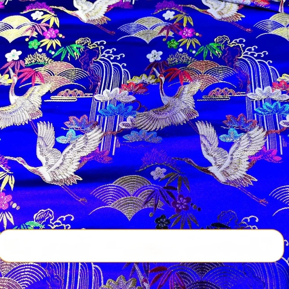 Fashion Jacquard Brocade Fabric Per Meter for Clothing Cheongsam DIY Sewing Plain Chinese Style Crane Pattern Cloth Texture Soft