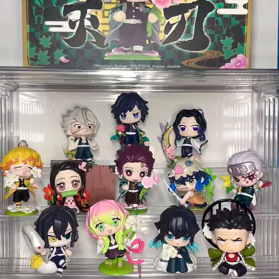 HOT 12 Styles Demon Slayer Anime Figure Set Q Version PVC Collectible Model Toy for Kids Adults Anime Fans Gift image 5