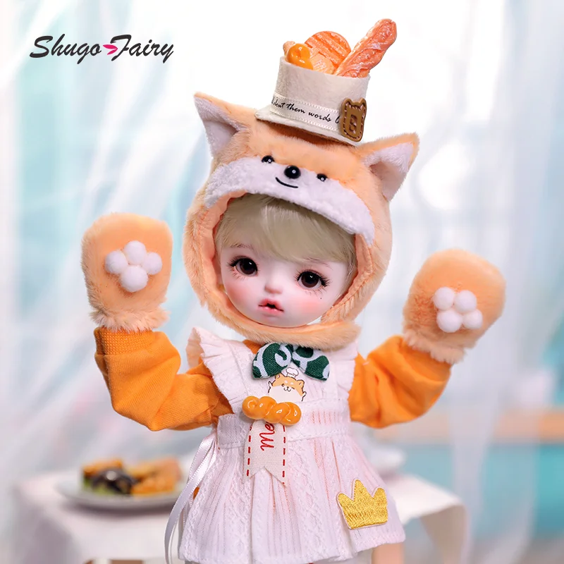 May BJD Doll 1/6 FullSetB Blythe RebornWinter Cute Shiba Inu Baker Bread Magnetic Accessories Ball Jointed Dolls Shugafairy