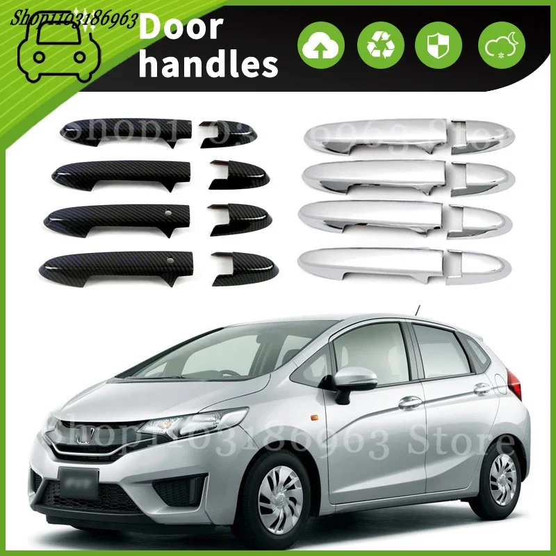 

For Honda fit 2014-2018 Gloss Black Chrome Car Door Handle Cover Trim Styling Accessories Car Stickers Auto Accessories