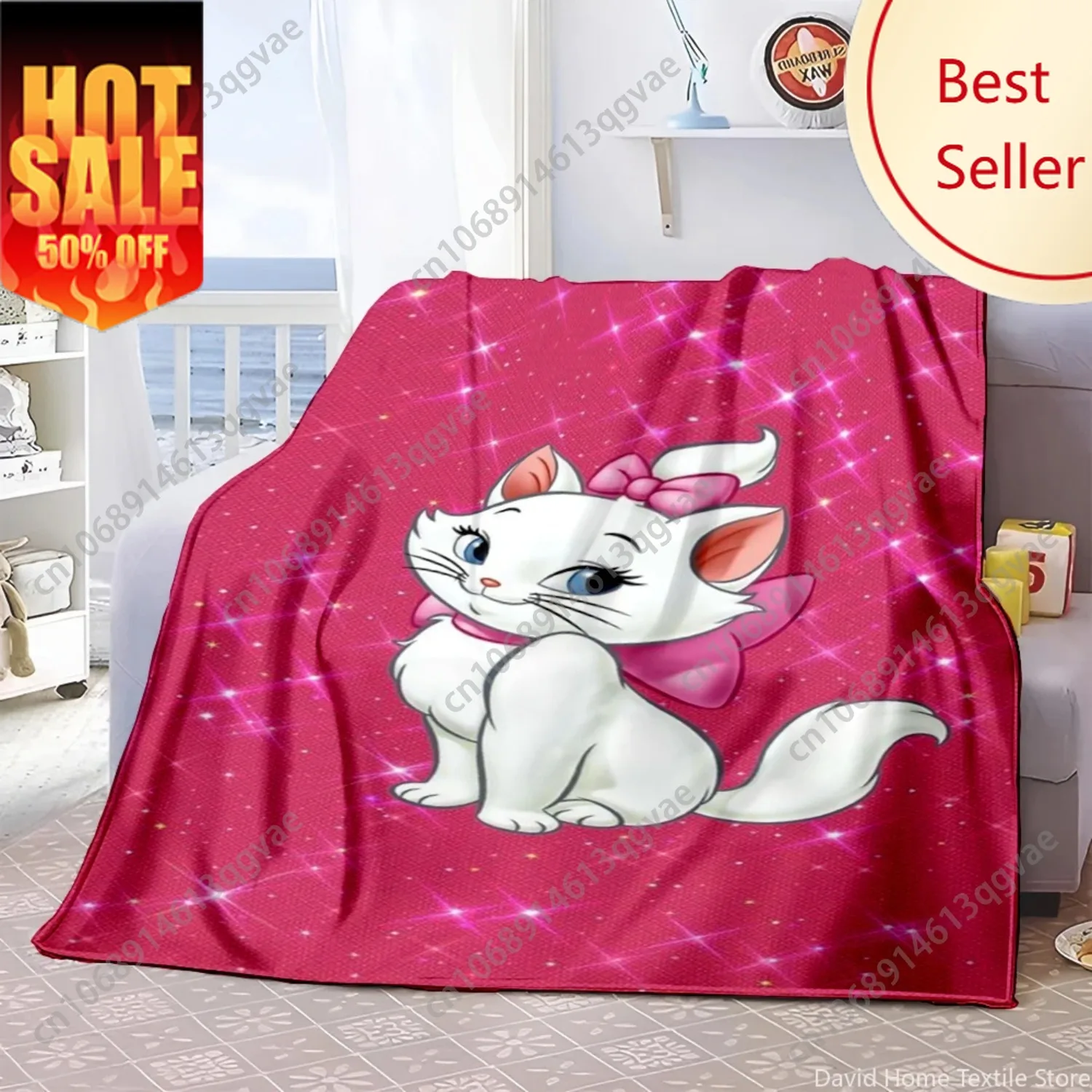 

31 Style Cute Cat Marie Blanket Flannel Soft Warm Throw,Travel Blanket Sofa Adult Nap Blankets for Women Gift