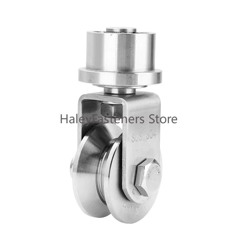 2inch 304 stainless steel V/U groove universal wheel, sliding gate rollers, universal wheels, ground rail rollers,door wheel.
