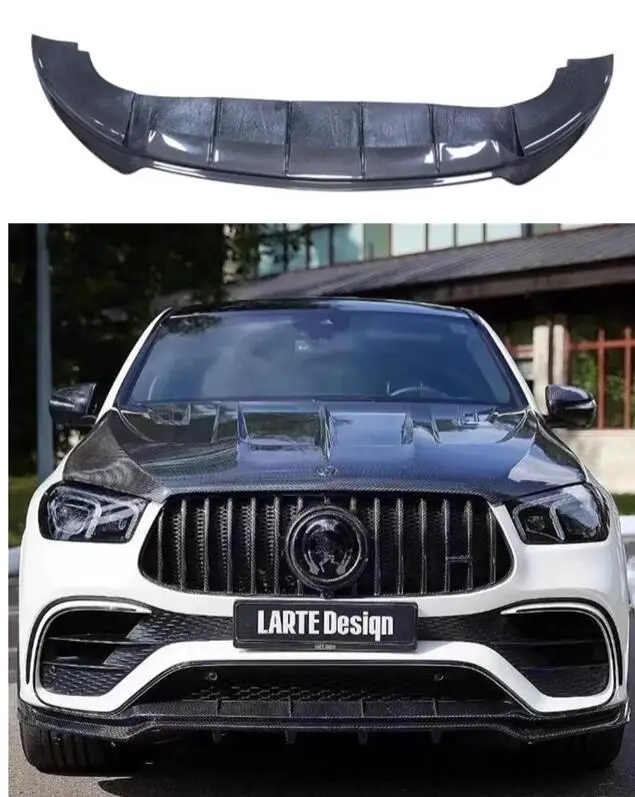 

For Benz W167 C167 GLE350 GLE450 GLE63 20-23 Real Carbon Fiber Front Bumper Lip Rear Trun Diffuser Spoiler Exhaust Full Body Kit