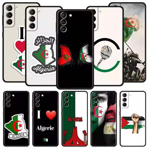 Algeria Flag Phone Case For Samsung Galaxy S25 Edge S24 S23 S22 S20 Ultra S21 FE 5G S10 Plus Soft TPU Cover