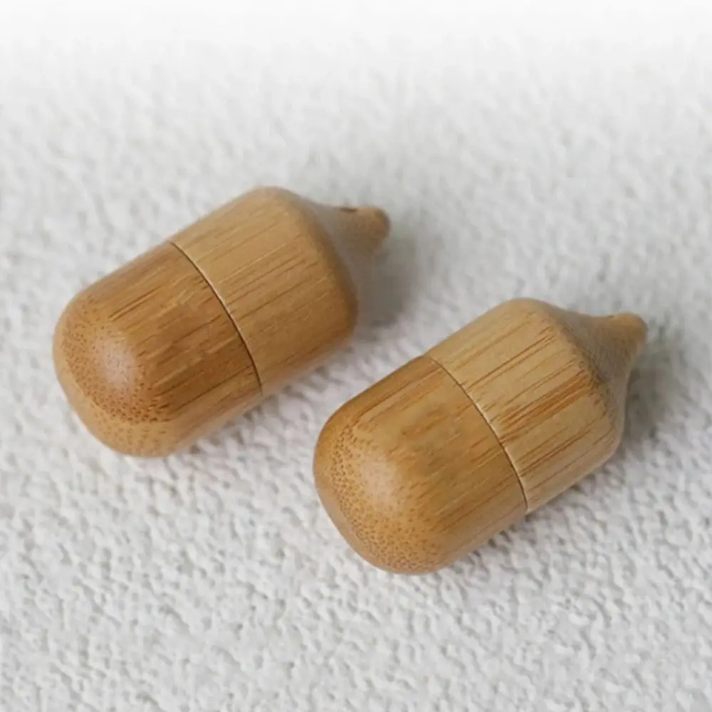 

Empty Bottle Bamboo Roller Ball Bottle Refillable Exquisite Essential Oil Bottle Mini Reusable Essence Storage Bottle Travel