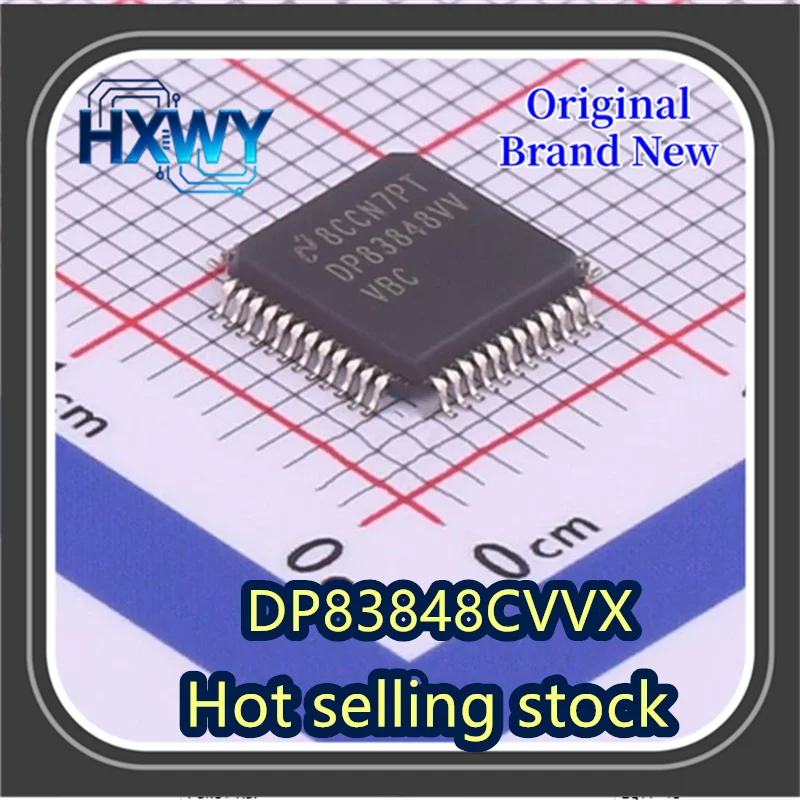 

(5/50 pieces) DP83848CVVX DP83848CVV LQFP-48 Ethernet PHY Transceiver Chip - Brand New Original