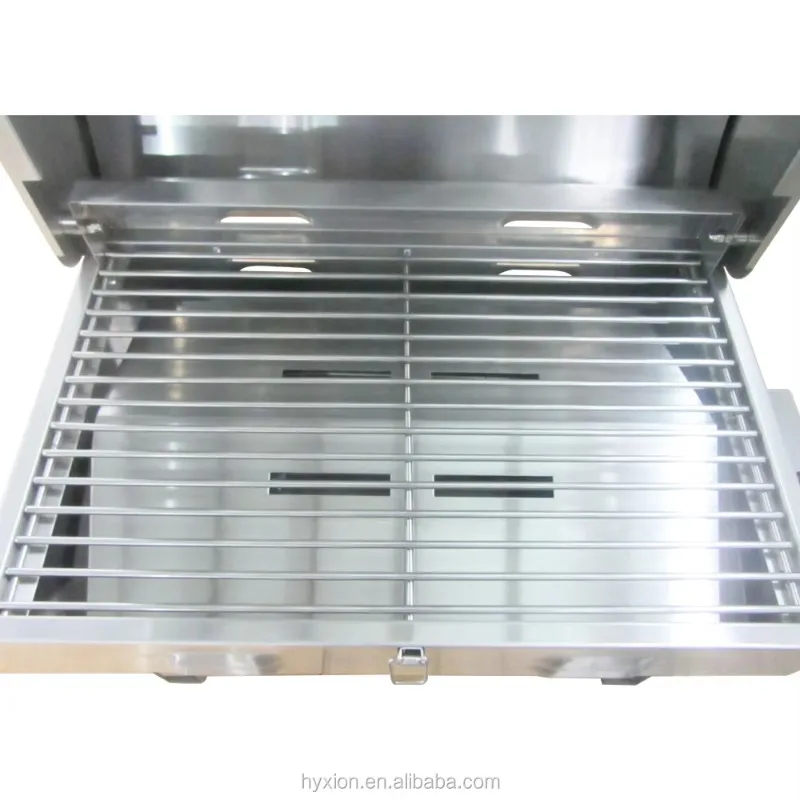 20-Inch stone grill pan with 4-legged side table on the grill