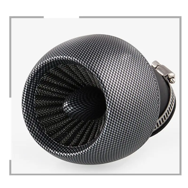 28mm/35mm/42mm/48mm Universal Motorcycle Air Filter Carbon Fiber For 150cc 250cc ATV Quad Moped Scooter Go Kart