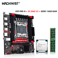 PR8-H MACHINIST X99 motherboard Combo LGA 2011-3 Xeon E5 2666 V3 CPU Set DDR3 16GB RAM kit Support NVME M.2 USB2.0