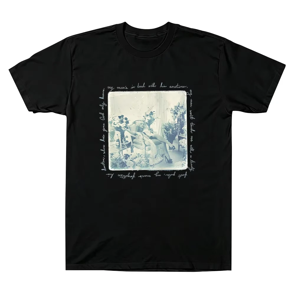 Sabrina Carpenter My Man's in Touch with His Emotions Graphic Print T‑Shirt Summer Fashion O-neck Cotton Women Men Oversized Top