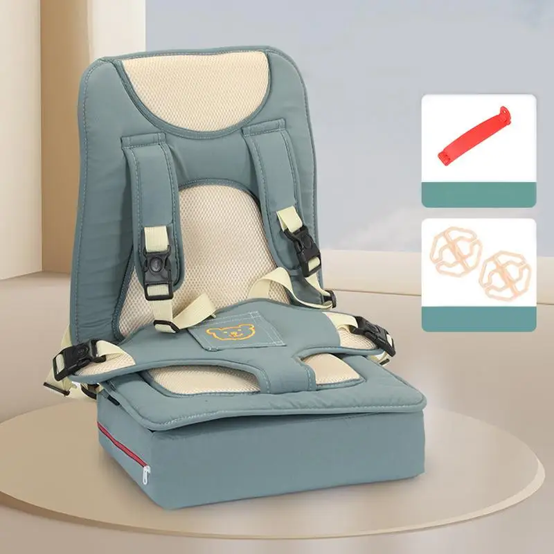 Cuscino per seggiolino auto per bambini Cuscino per cintura di sicurezza per bambini Sedia da pranzo portatile Cuscino per sedile imbottito in spugna Comfort da viaggio a lunga distanza