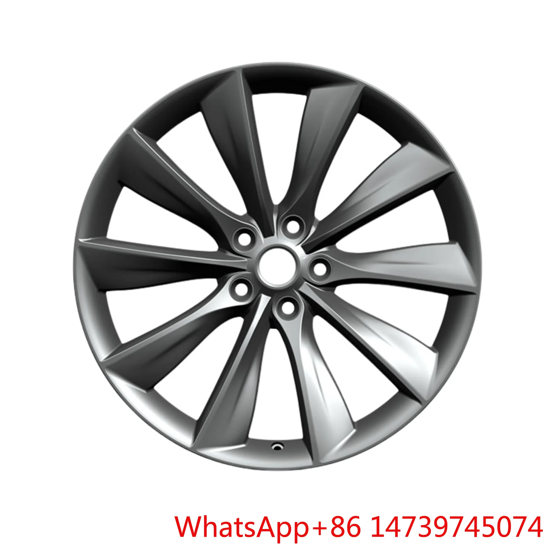 Aluminium Alloy Painted Finish 18-22 Inch Impact Resistant OEM Multi-Spoke Car Wheels  Model S/X New Energy Vehicle