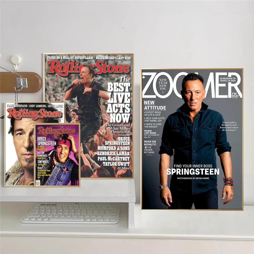 Bruce Springsteen Singer Poster Sticky HD Quality Wall Art Retro Posters for Home Kawaii Room Decor