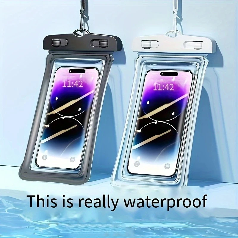 Transparent Waterproof Phone Case Touch Screen Under 7.0 Inches Mobile Phone Cover With Lanyard Phone Sealed Bag Swimming&Diving