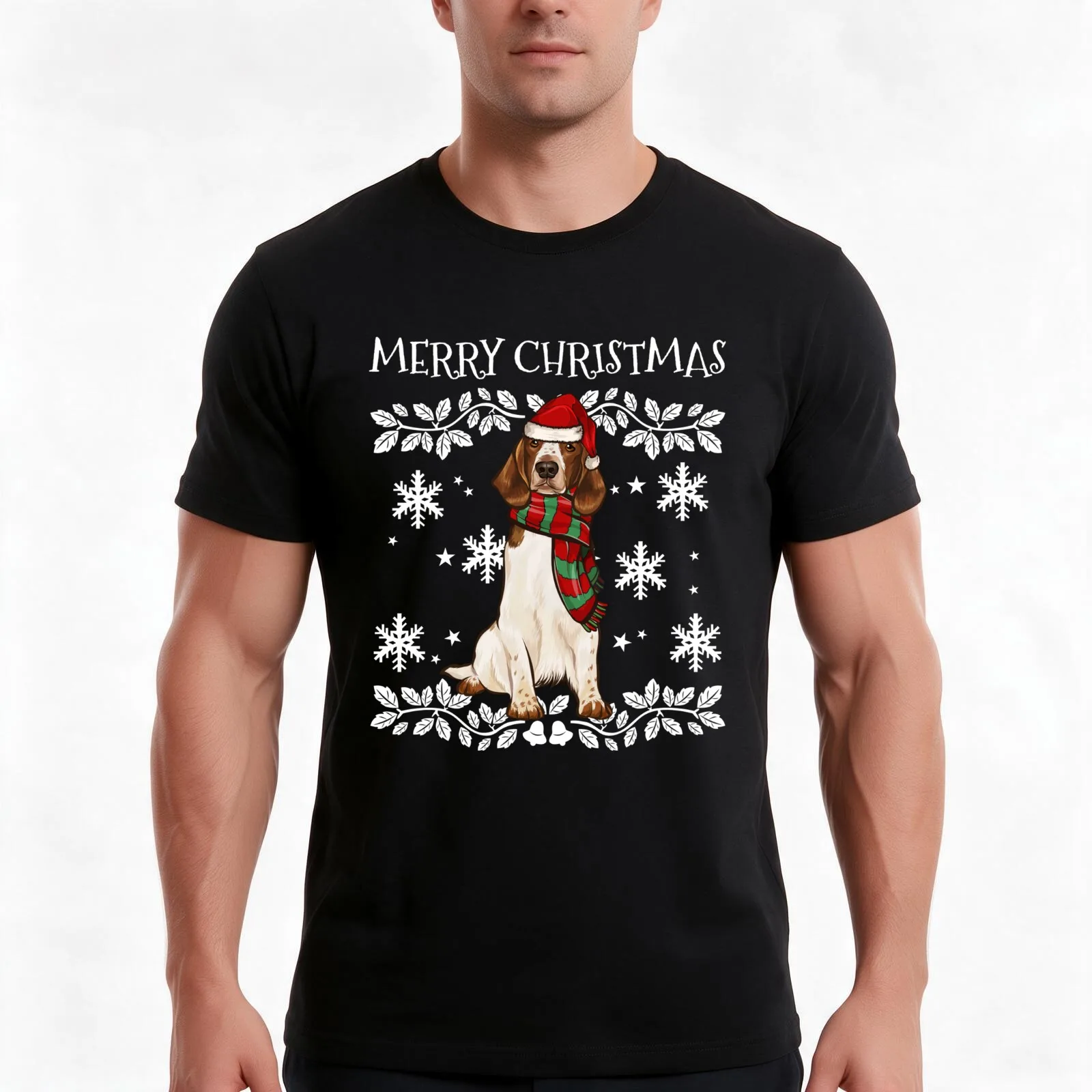 Merry Christmas Ornament Welsh Springer Spaniel Xmas Santa T-Shirt Summer Casual Cotton Tee Oversized Streetwear Tops