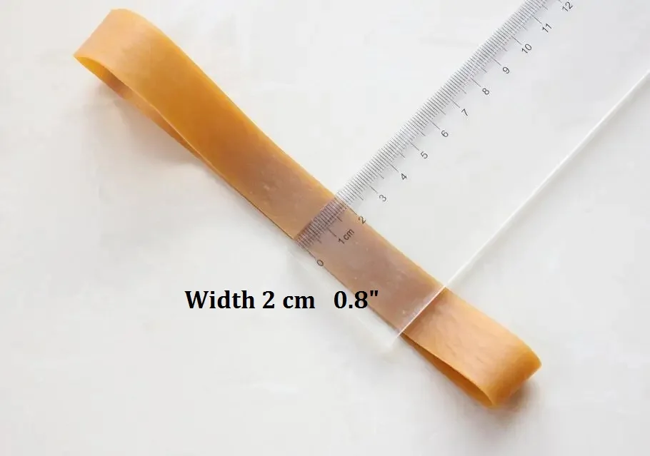 Width 2cm Extra Large Brown Elastic Rubber Bands For Parcel Packing Packaging Office Supply