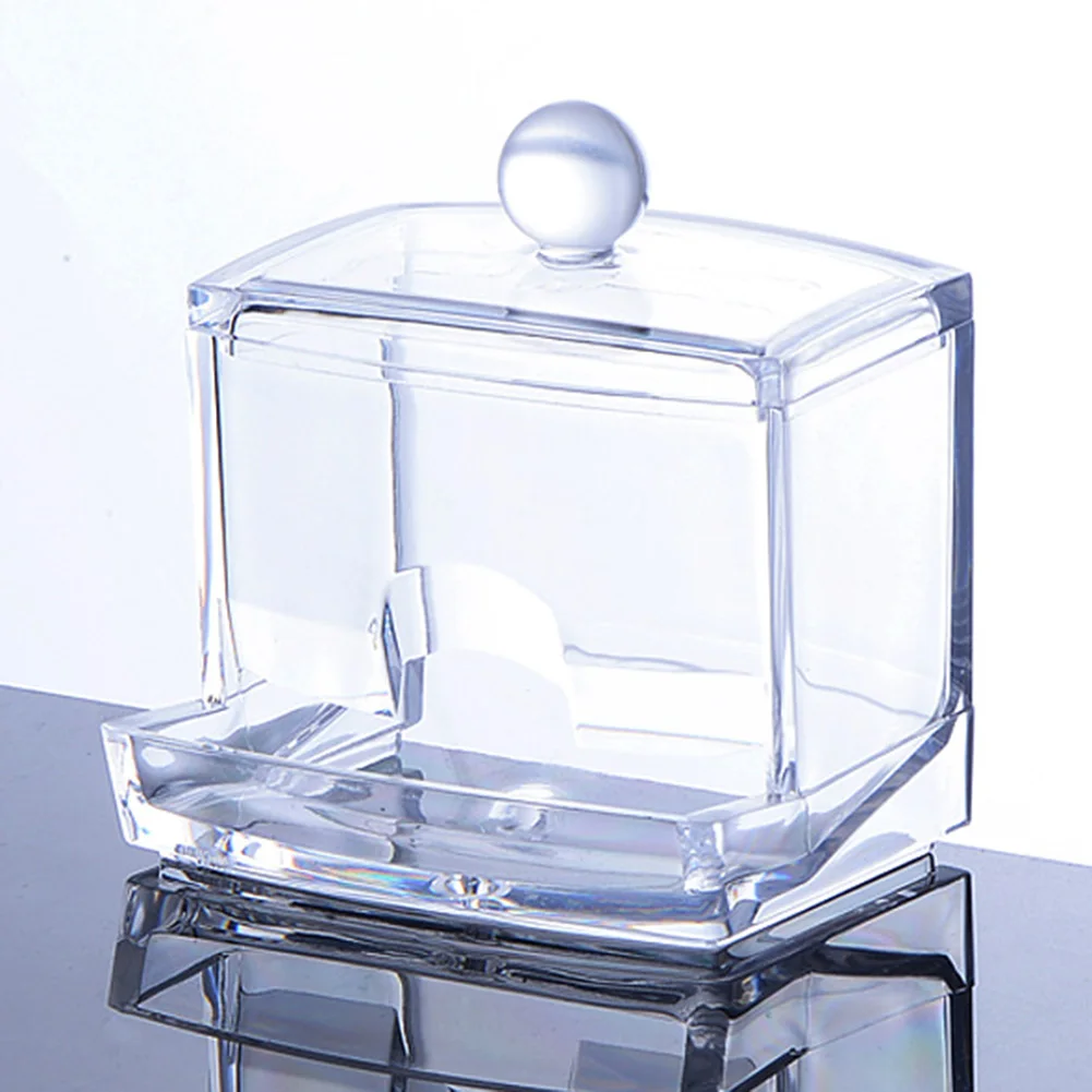 

Прозрачный косметический органайзер для хранения макияжа и ватных дисков, цилиндрический контейнер для хранения ювелирных изделий и губной помады