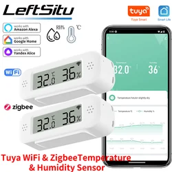 Tuya Zigbee WiFi Mini Temperature Humidity For Smart Home Thermometer Hygrometer APP Remote Work with Google Home Yandex Alexa