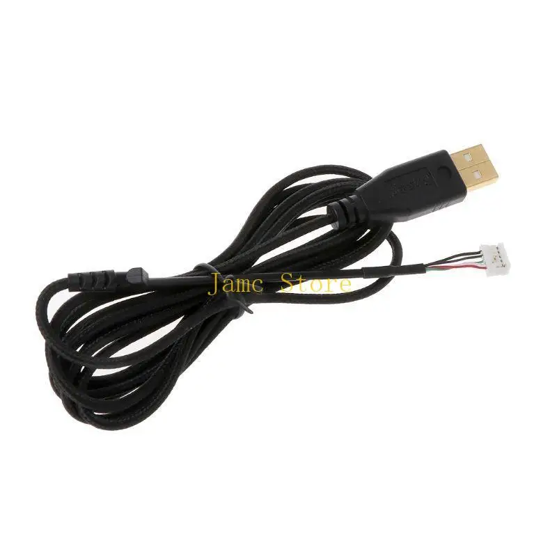 LX0B New USB Mouse Cable/Line/Wire Replacement for  Naga 2014 Mouse Nylon Braided