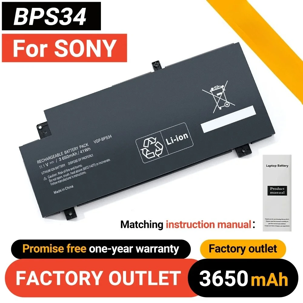 VGP-BPS34 Battery For SONY Vaio Fit 15 SVF15A SVF14A Series SVF15A1ACXB SVF15A1AC XS SVF14A SVF14AC1QU