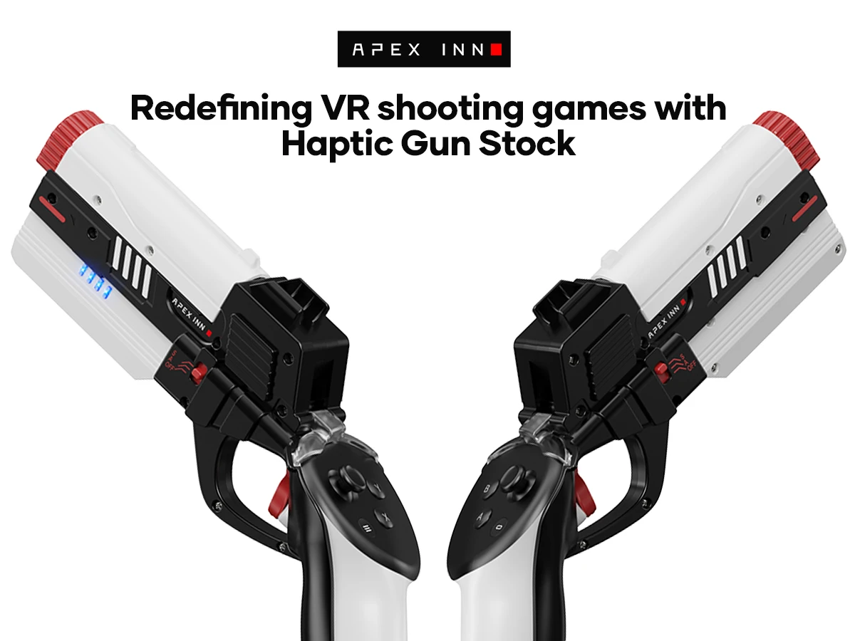 Apexinno controlador haptic gunstock capa para meta quest 3