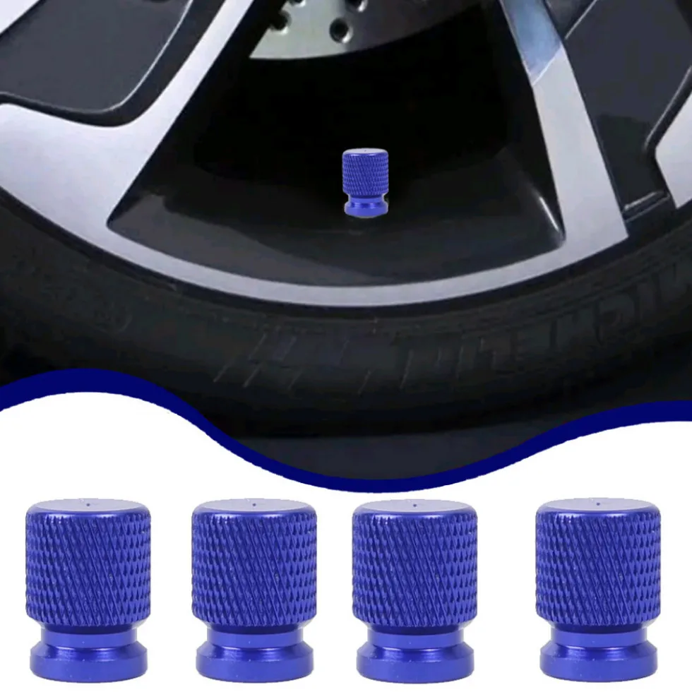 4Pcs Car Tyre Stems Cap Aluminum Tyre Rim Stem Covers Car Tire Valve Caps Styling Decorative Universal Auto Accessories