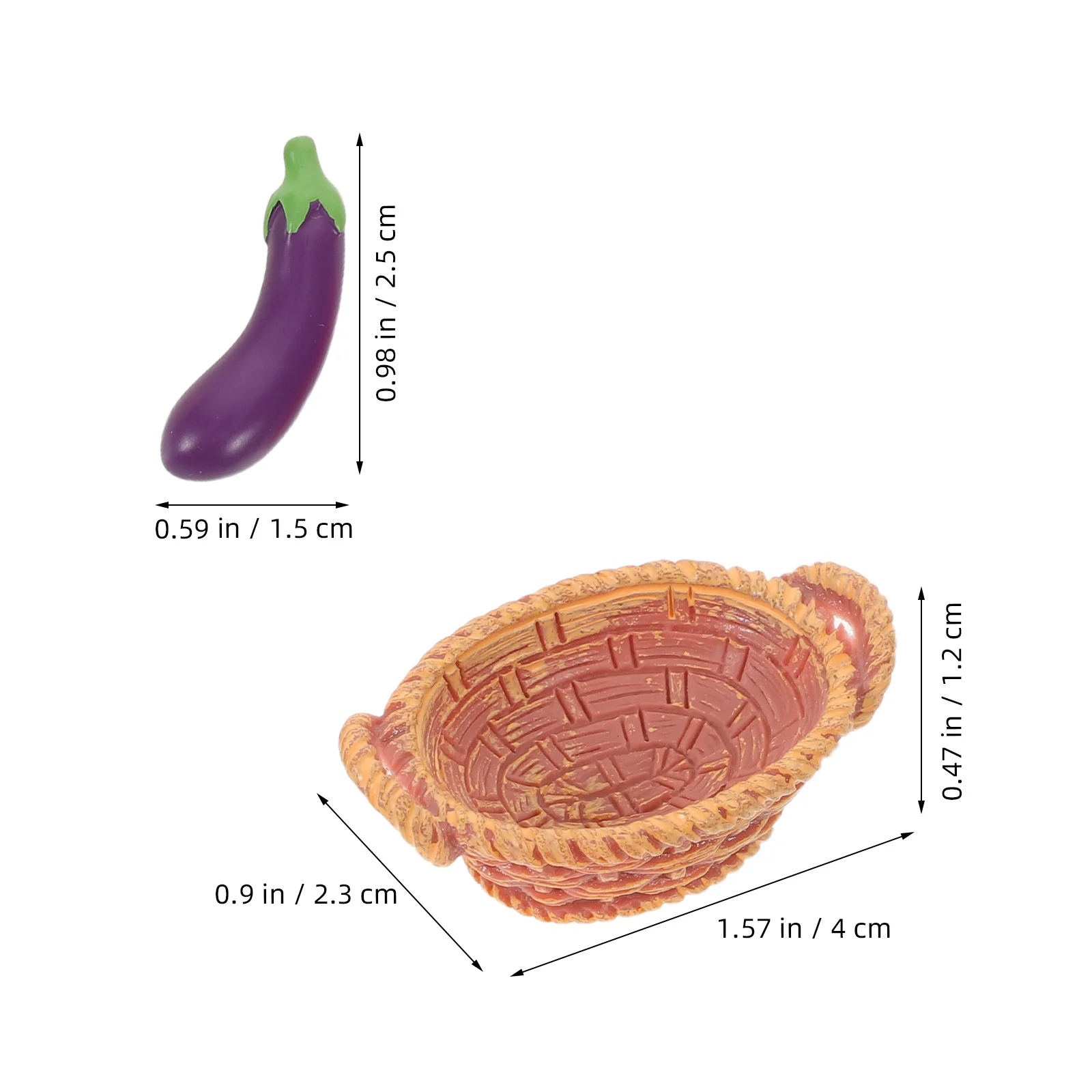 4 stuks poppenhuis groentemand miniatuur speelvoedselset realistische mini keuken scène decoratie voor boodschappen display hars