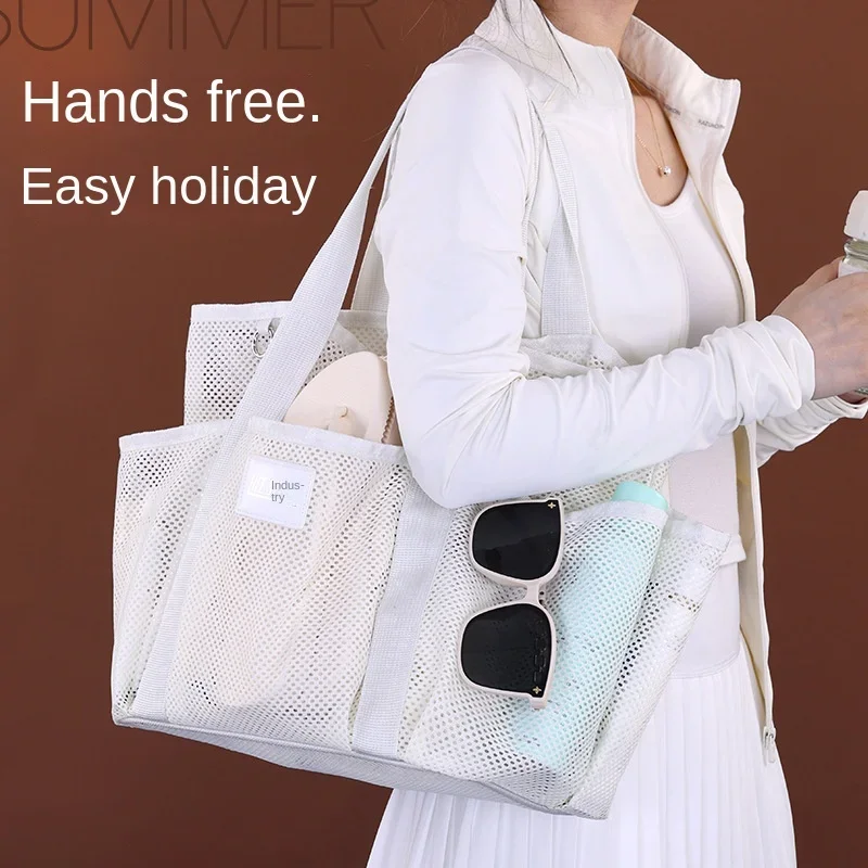 

Beach bag large capacity handbag travel swimming bag waterproof storage bag suitable for vacation and gym use