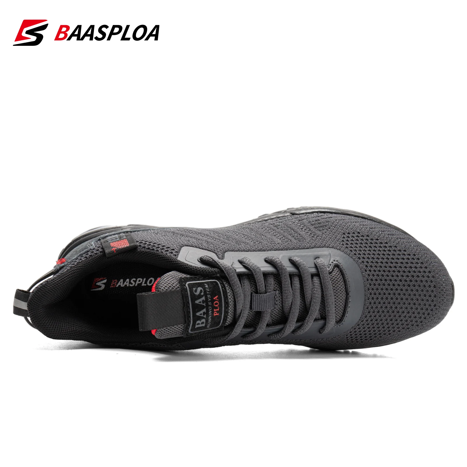 Baasploa – chaussures de course professionnelles pour hommes, baskets légères en maille de styliste à lacets, chaussures de sport de plein air et de