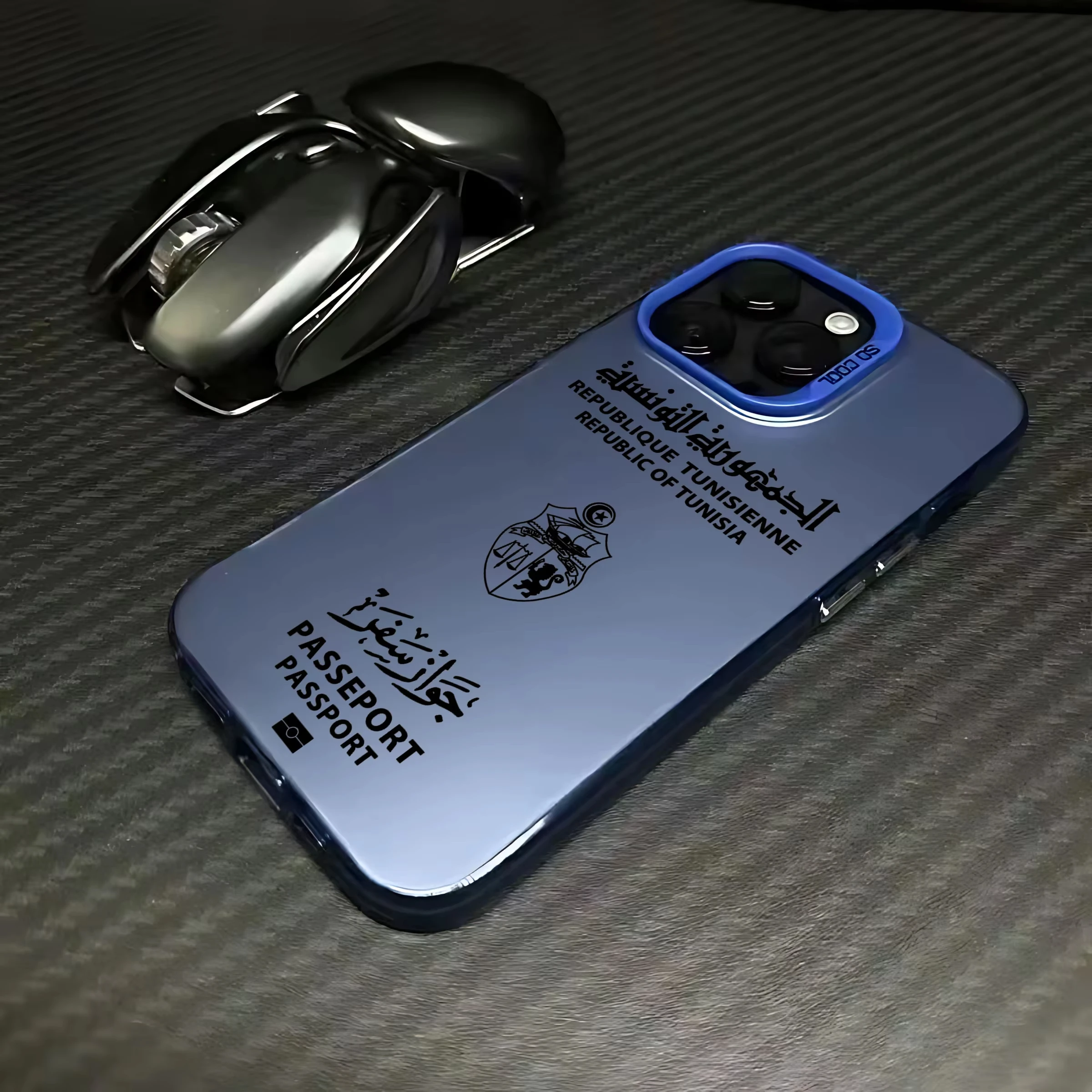 تونس جواز السفر جراب هاتف آيفون 17 الهواء 16 15 14 13 12 11 برو ماكس XS XR 15Plus 16E 17Pro كاندي ماتي للصدمات الغطاء الخلفي #6