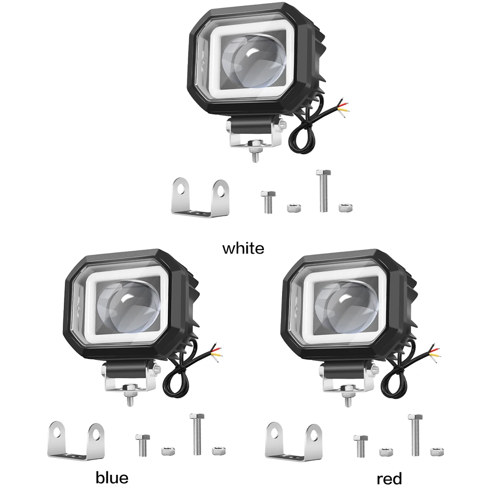 

40W Motorcycle LED Spotlight White Yellow Auxiliary Headlight Waterproof Motorcycle Headlight Mini Projector Driving Light