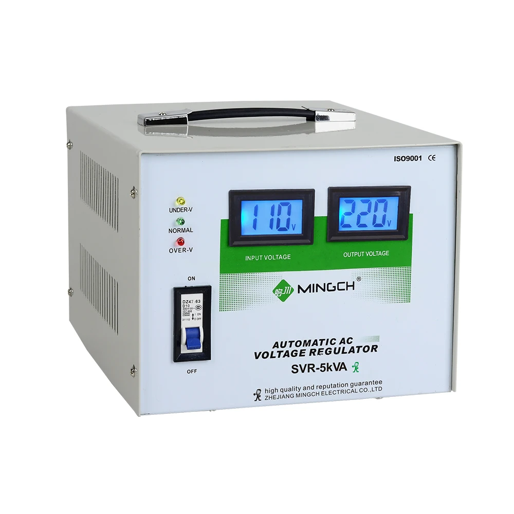 Servo motor monofásico avr 6000va automático 5000w 6000w estabilizador regulador de tensão 220v 6kw para computador forno