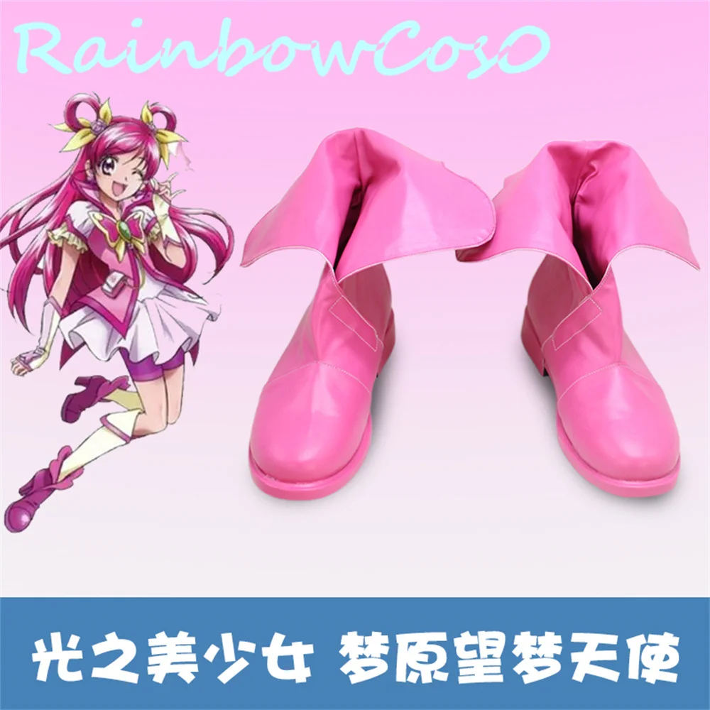 

Pretty Cure Yumehara Nozomi Cure Dream Обувь для косплея Сапоги Игра Аниме Карнавал Хэллоуин Rainbowcos0 W2644