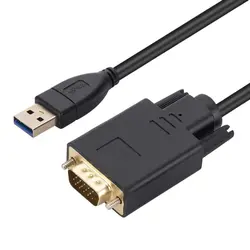 USB To VGA Adapter Cable Compatible for Windows 11/10/8/7,USB 3.0 To VGA Male 1080P Monitor Display Video Adapter/Converter Cord