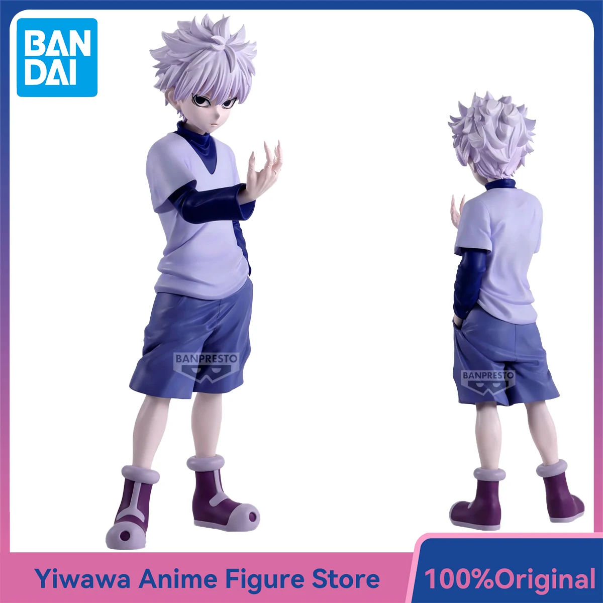 

Оригинальные BANDAI Banpresto HUNTER x HUNTER Killua Zoldyck Grandista Series, украшения, фигурки аниме, изысканные коллекционные игрушки